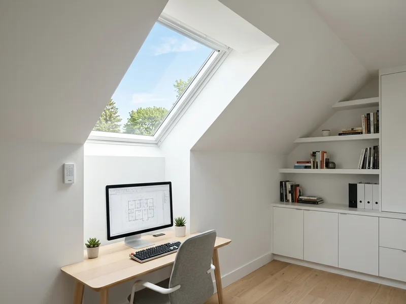 Fakro FXP electric skylight in a Unionville home office