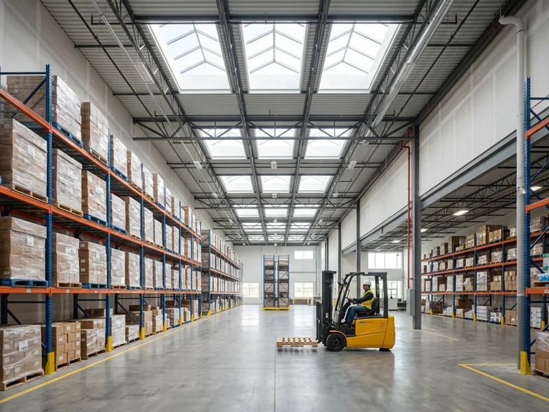 Markham tech corridor warehouse 12-bay skylight install, $84,000, 2 weeks