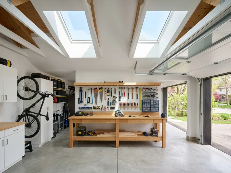 Scarborough residential garage double-skylight install, $4,200, 1 day