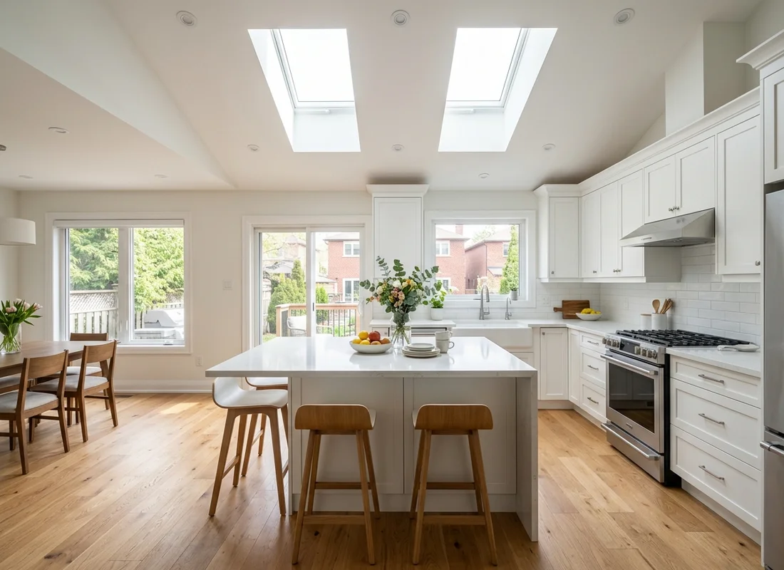 Bright GTA family kitchen after skylight installation